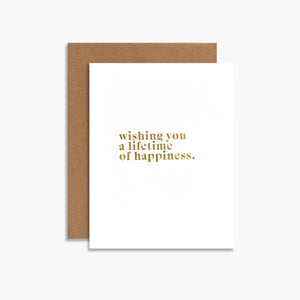 Souvenir Stationery - Wishing You A Lifetime Of Happiness Wedding - Greeting Card