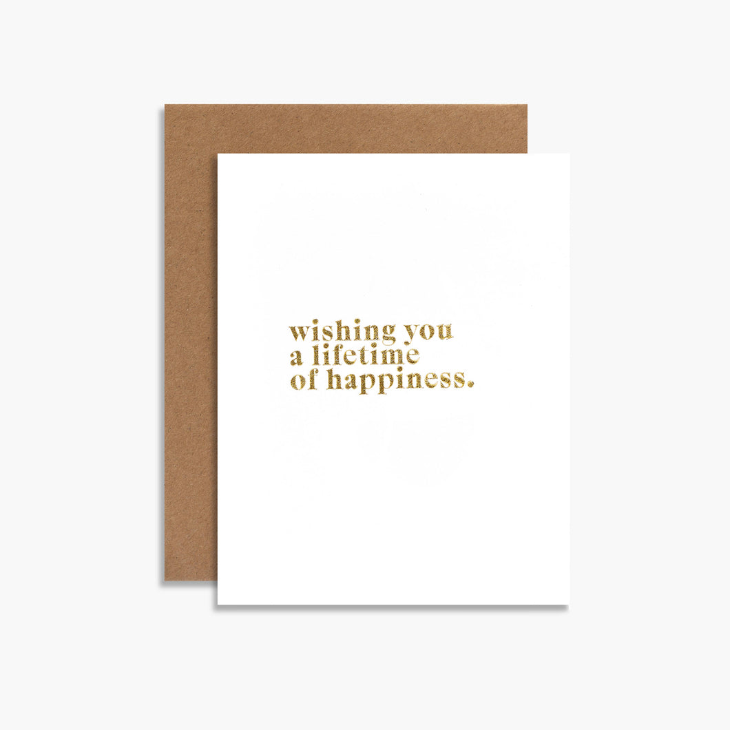 Souvenir Stationery - Wishing You A Lifetime Of Happiness Wedding - Greeting Card