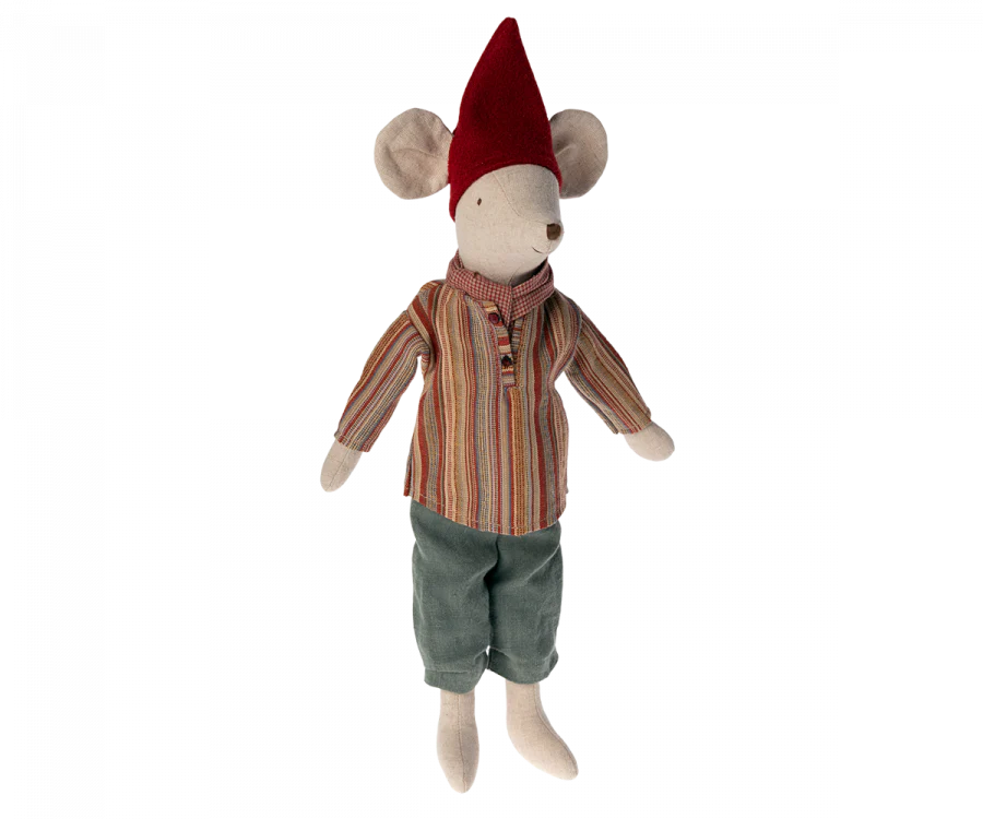 Maileg - Christmas Mouse - Medium Boy - Scarf