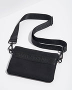 Wild One - Recycled Knit Eco Cross Body Treat Pouch: Black