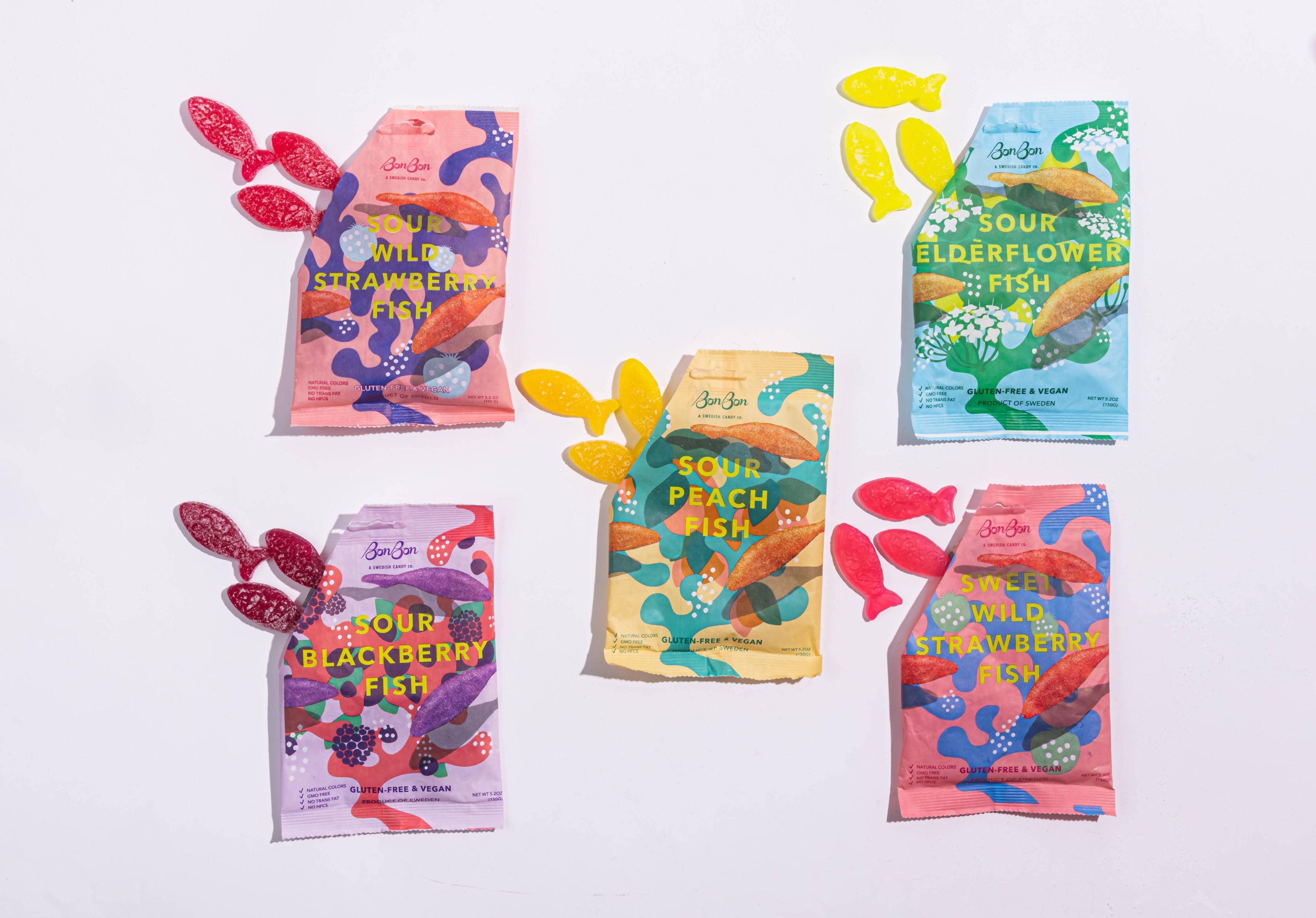 BonBon - A Swedish Candy Co - Sour Blackberry Fish - Swedish Candy 5.2oz (150g)