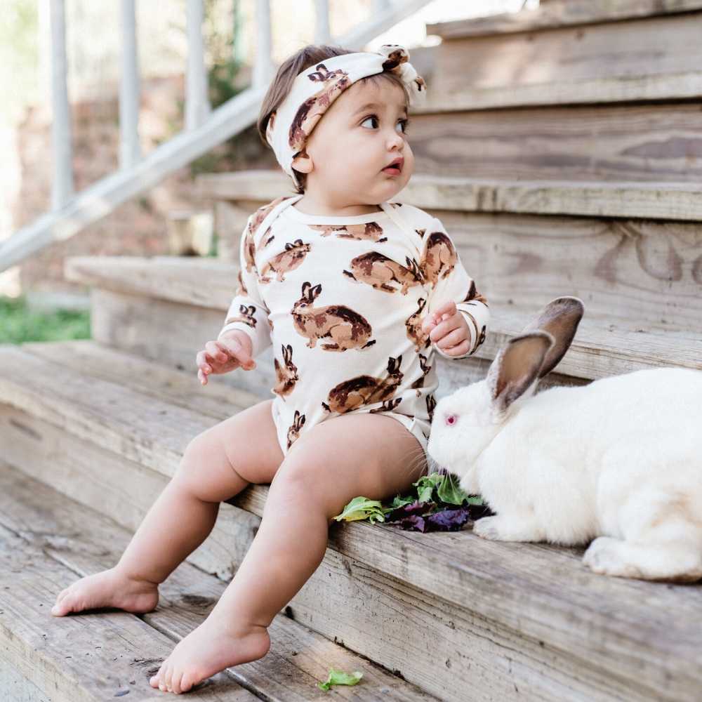 Milkbarn Cotton Long Sleeve One Piece | Tutu Elephant