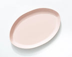 Haand Oval Platter - Ripple | 15 in - Buttermilk Pink