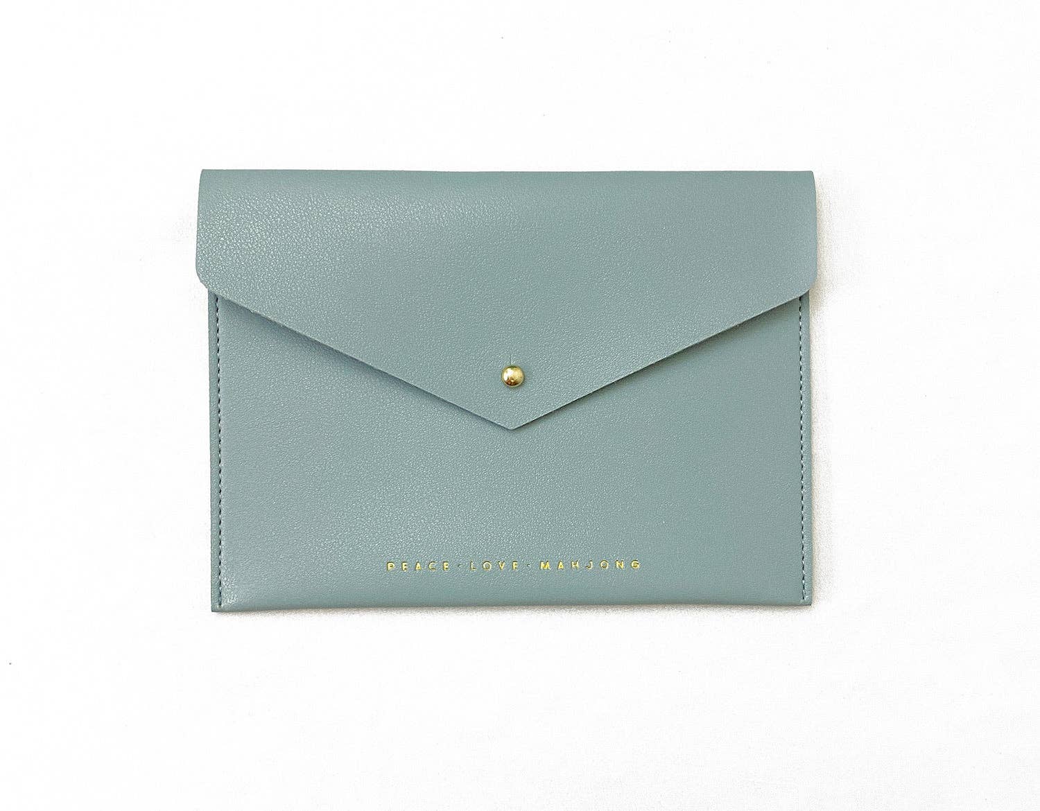 Peace Love Mahjong - Card Clutch: Large | Dusty Rose