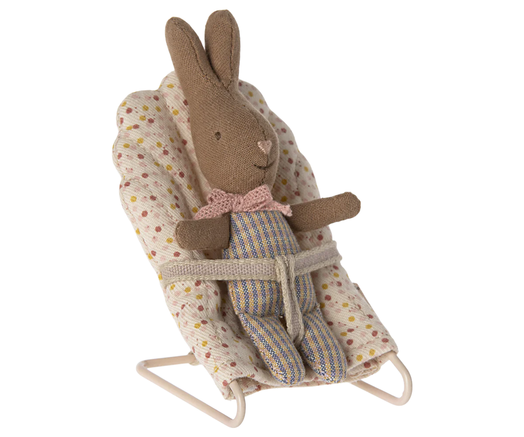 Maileg Rabbit, My - Rose/Blue Check
