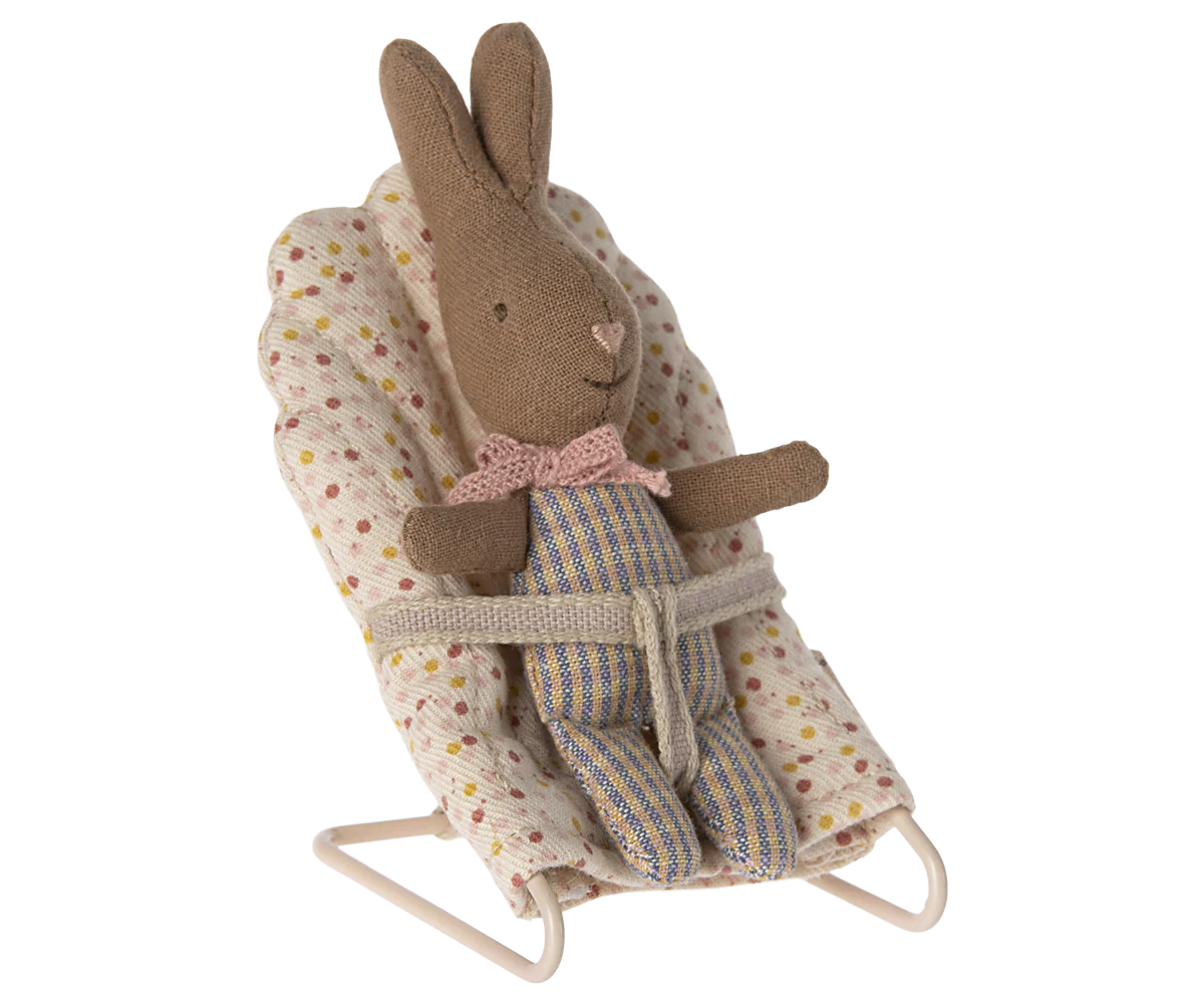 Maileg Rabbit, My - Rose/Blue Check