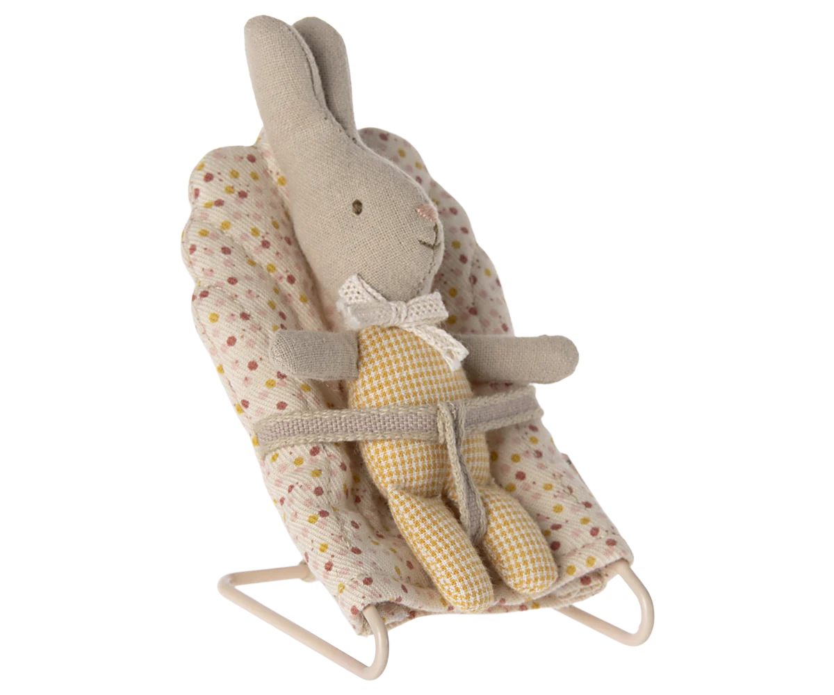 Maileg Rabbit, My - Yellow Check