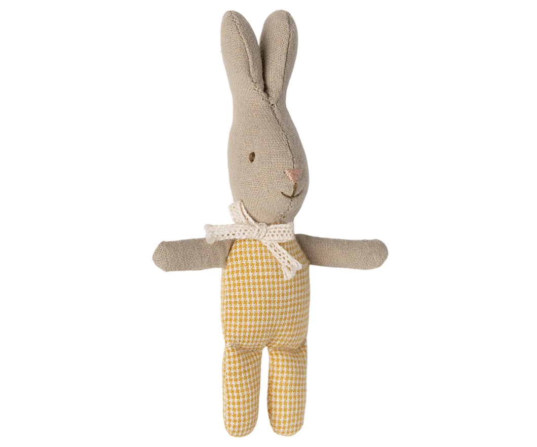 Maileg Rabbit, My - Yellow Check