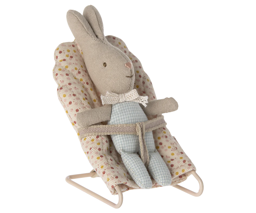 Maileg Rabbit, My - Light Blue Check