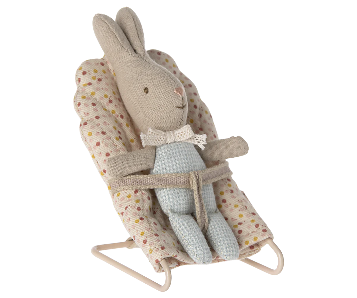 Maileg Rabbit, My - Light Blue Check