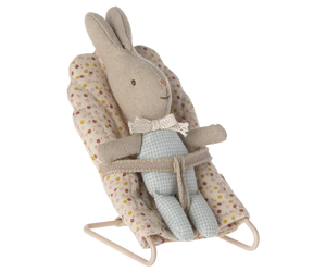 Maileg Rabbit, My - Light Blue Check