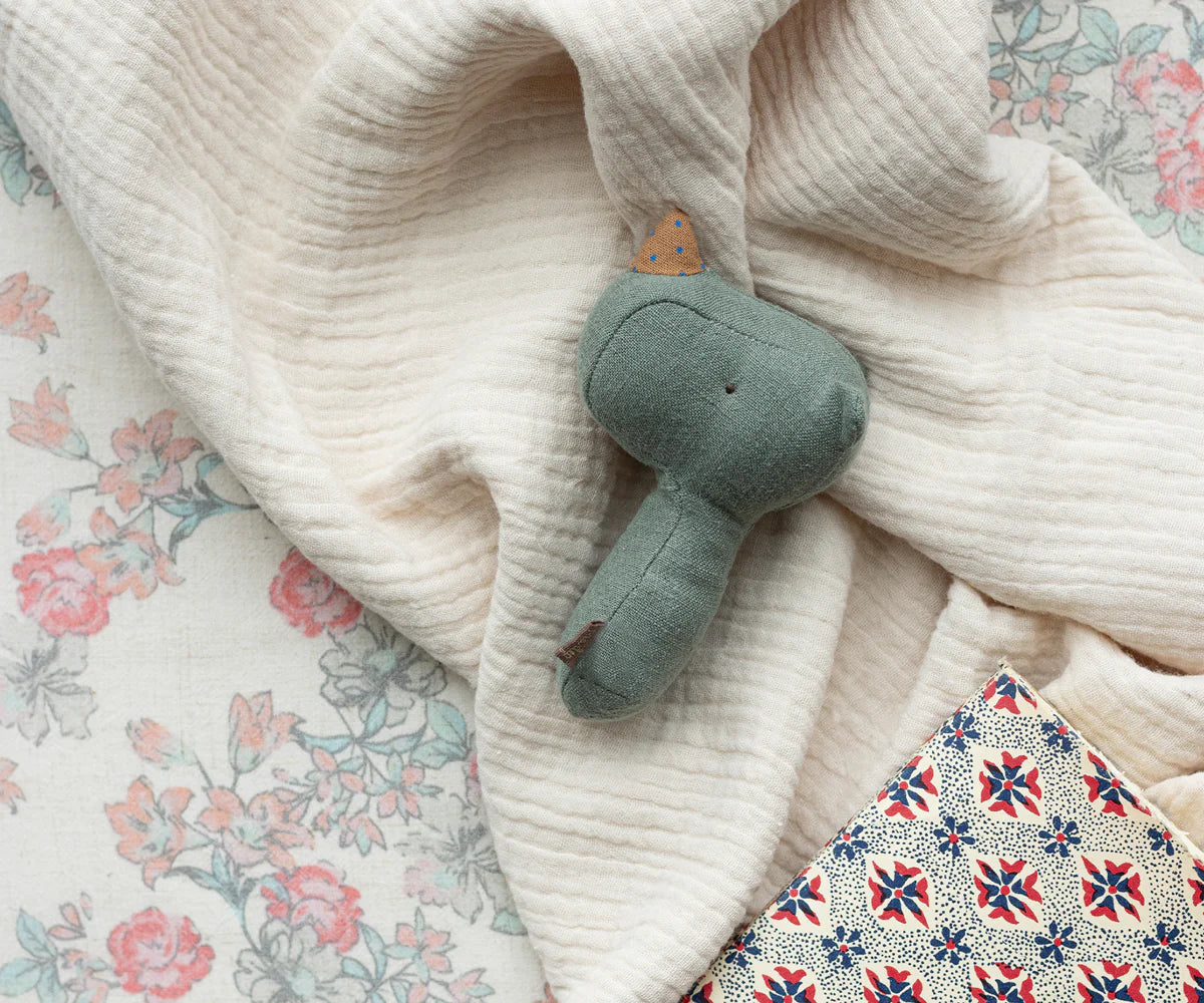 Maileg Lullaby Friends - Rhino Rattle - Pine