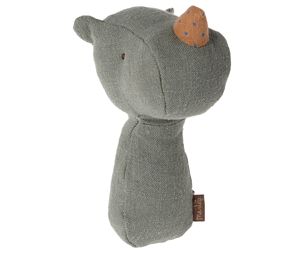 Maileg Lullaby Friends - Rhino Rattle - Pine