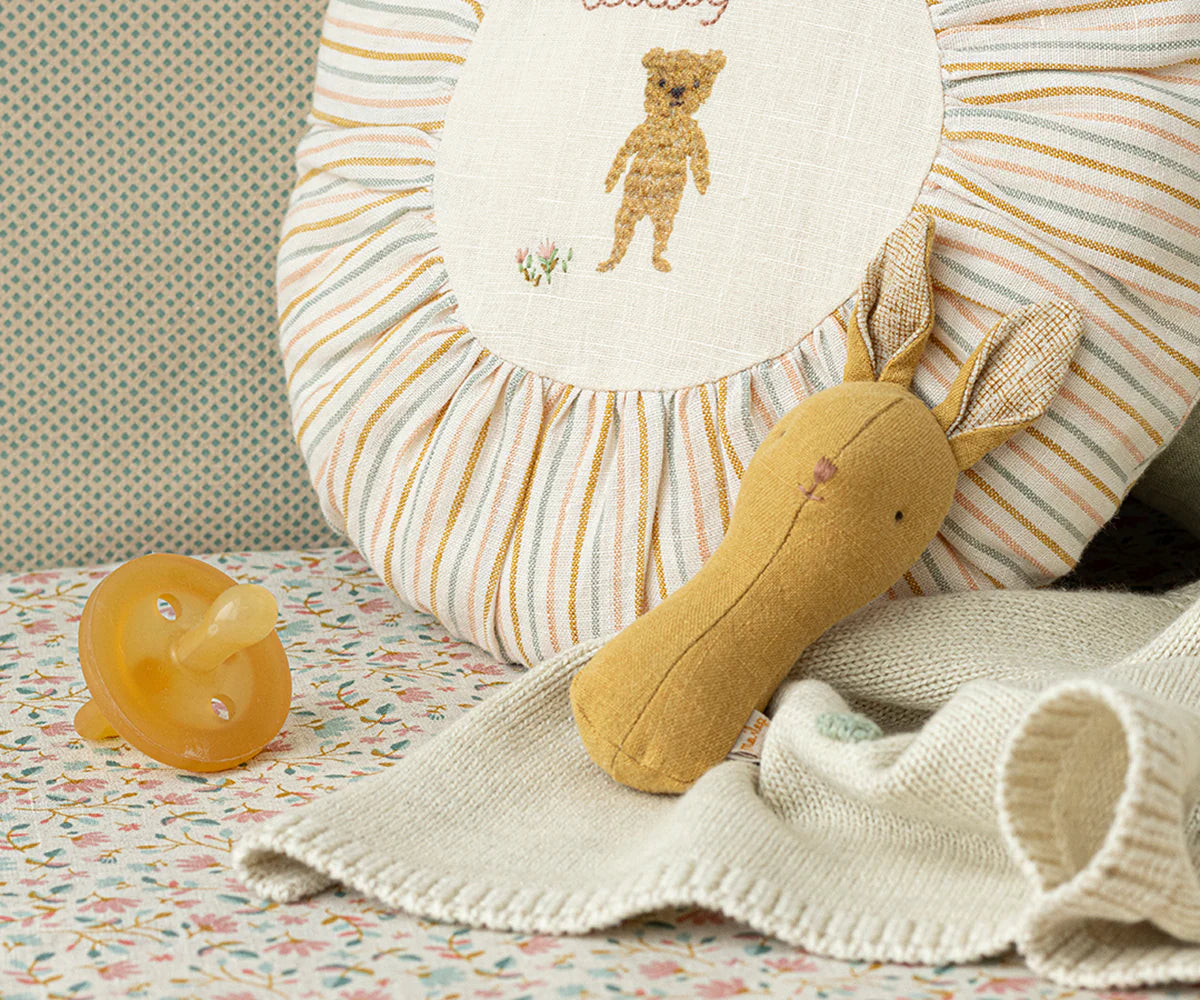 Maileg Lullaby Friends - Bunny Rattle - Dusty Yellow
