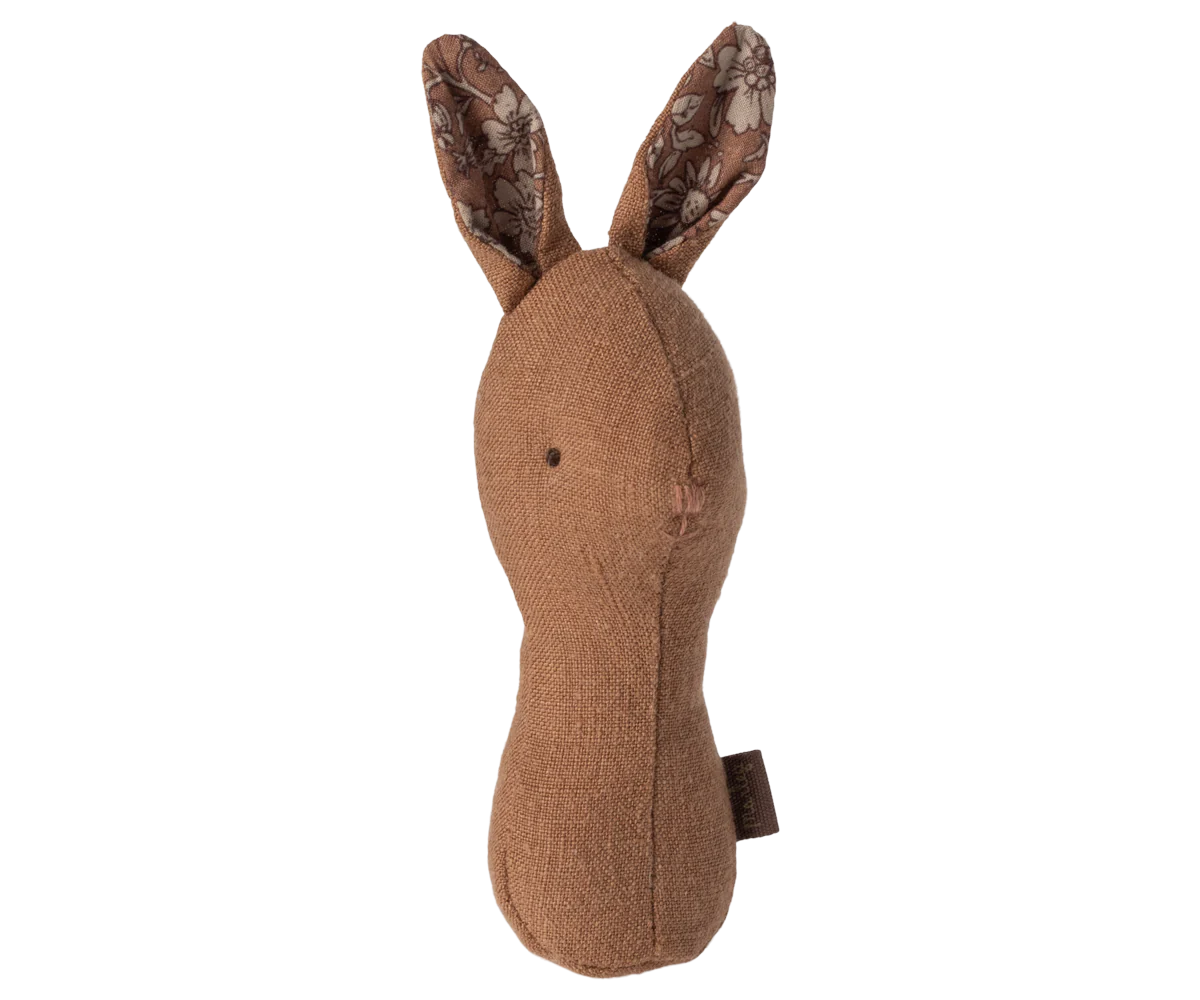 Maileg Lullaby Friends - Bunny Rattle | Chocolate