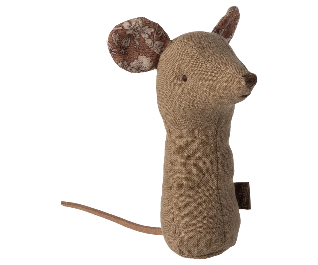 Maileg Lullaby Friends - Mouse Rattle | Light Umber