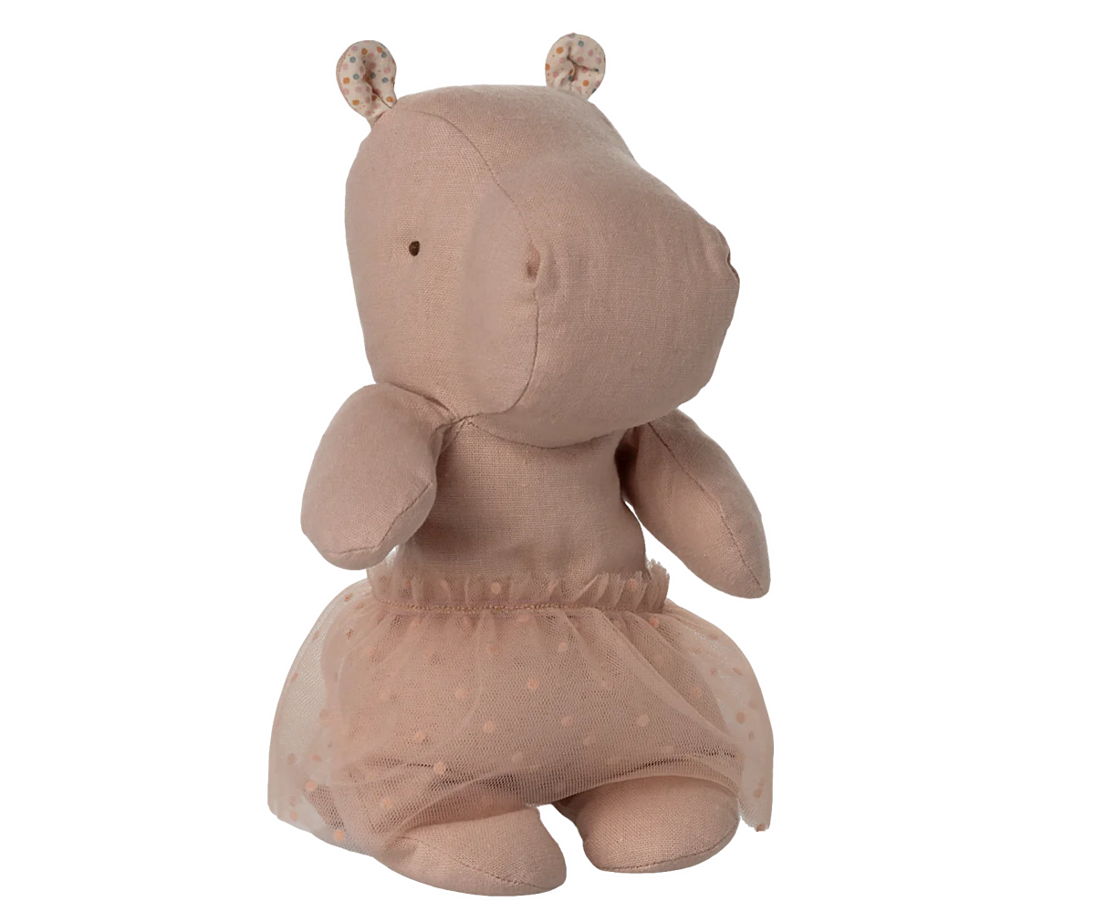 Maileg - Safari Friends, Hippo with Skirt, Small | Soft Rose