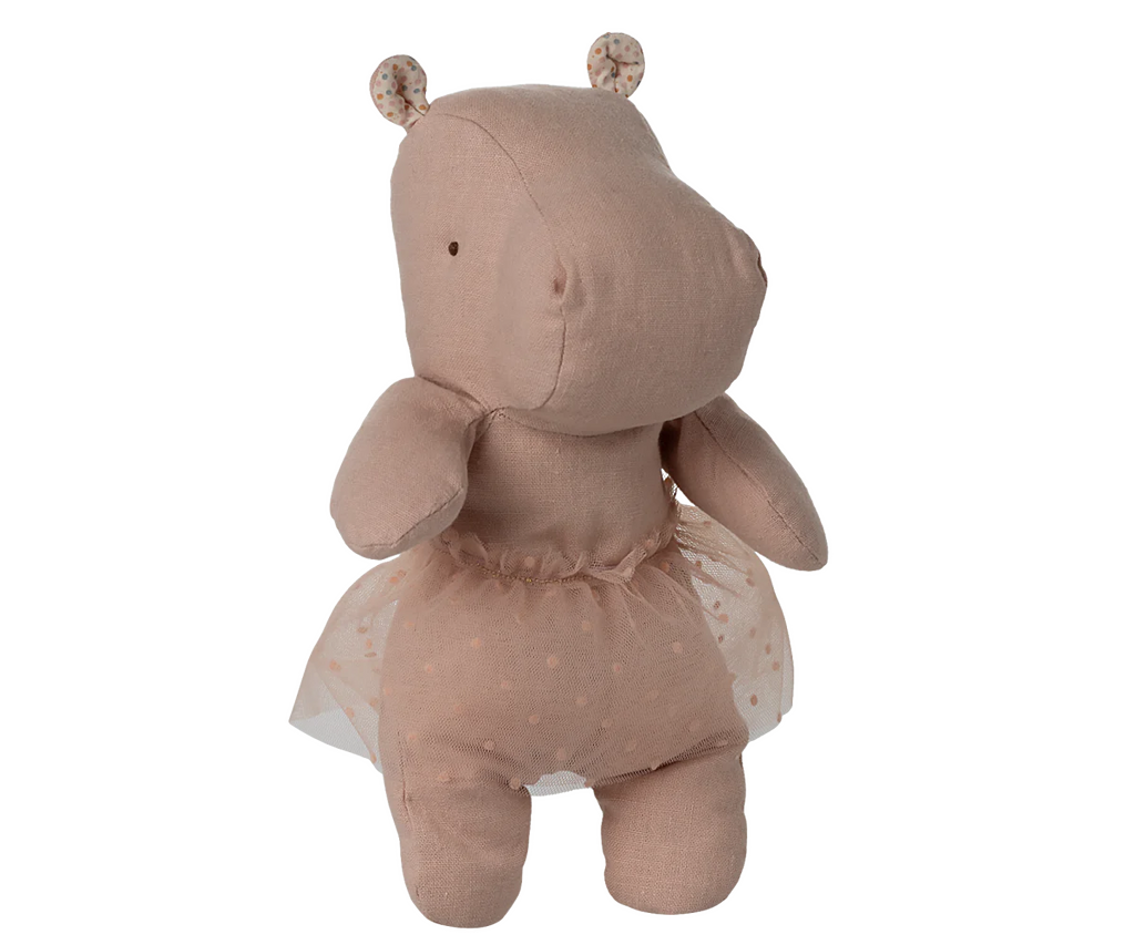 Maileg - Safari Friends, Hippo with Skirt, Small | Soft Rose