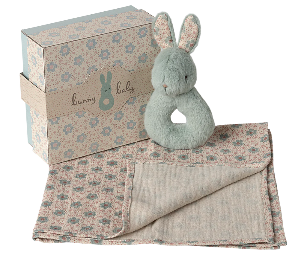 Maileg - Rabbit Rattle Set | Mint