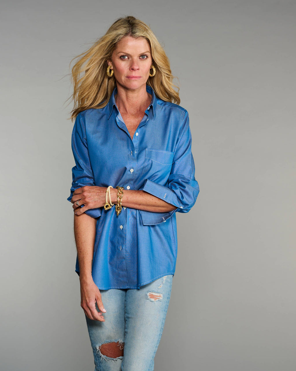Claridge + King - The Mod in LIghtweight Denim: Blue / S