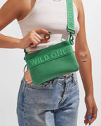 Wild One - Recycled Knit Eco Cross Body Treat Pouch: Black