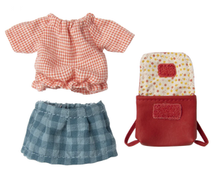 Maileg Clothes & Bag, Big Sister Mouse - Red