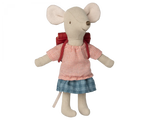 Maileg Clothes & Bag, Big Sister Mouse - Red