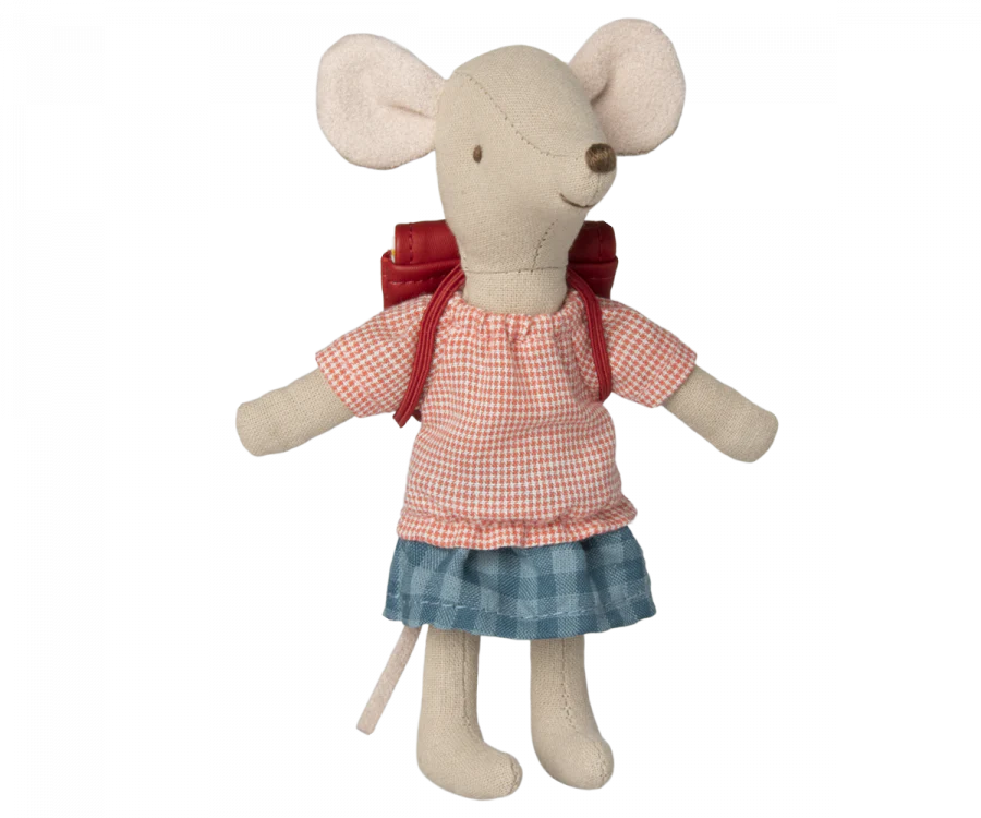 Maileg Clothes & Bag, Big Sister Mouse - Red