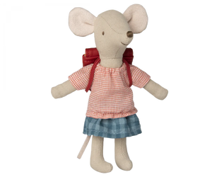 Maileg Clothes & Bag, Big Sister Mouse - Red