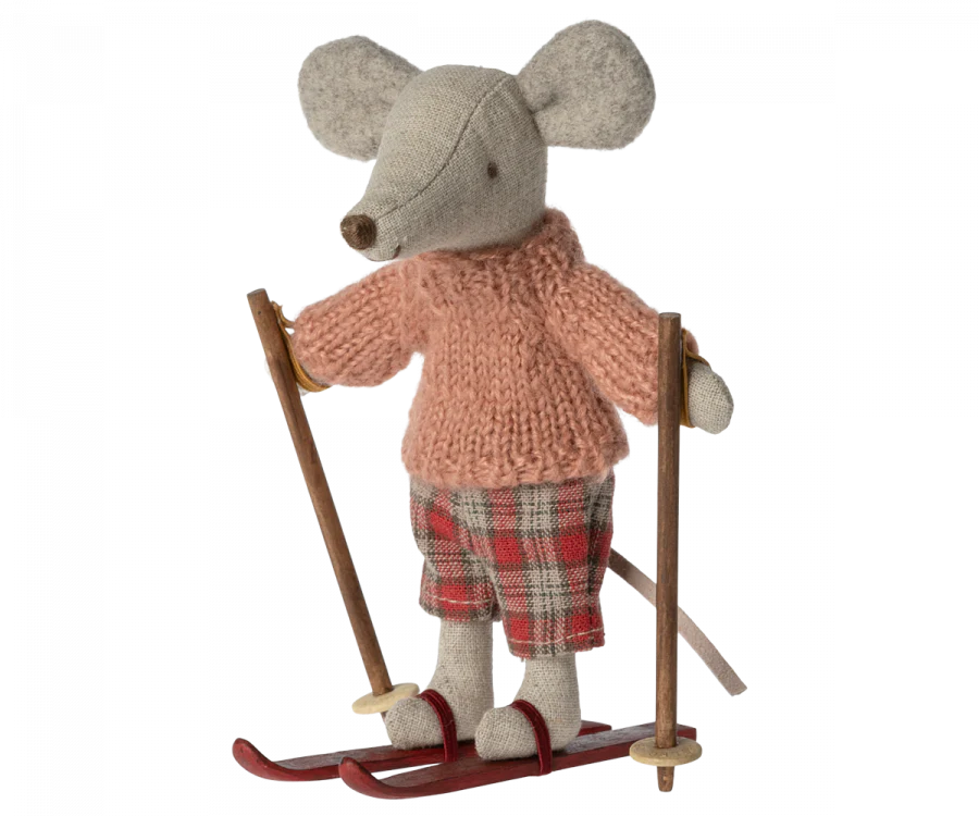 Maileg - Winter Mouse with Ski Set - Big Sister