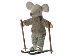 Load image into Gallery viewer, Maileg - Winter Mouse with Ski Set - Big Brother
