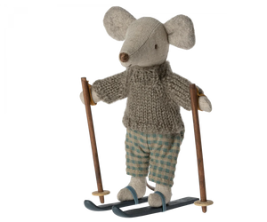 Maileg - Winter Mouse with Ski Set - Big Brother