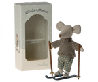 Maileg - Winter Mouse with Ski Set - Big Brother