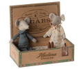 Maileg Grandma & Grandpa Mice - Cigar Box