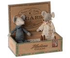 Maileg Grandma & Grandpa Mice - Cigar Box