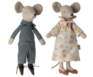 Maileg Grandma & Grandpa Mice - Cigar Box