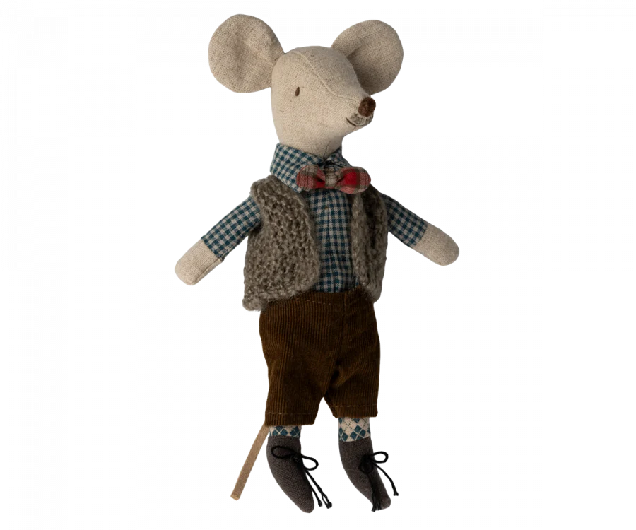 Maileg Vest, Pants & Bow Tie, Grandpa Mouse