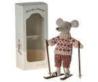 Maileg - Winter Mouse with Ski Set - Mum