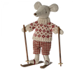 Maileg - Winter Mouse with Ski Set - Mum