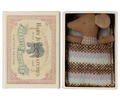 Maileg Sleepy Wakey Baby Mouse in Matchbox - Rose