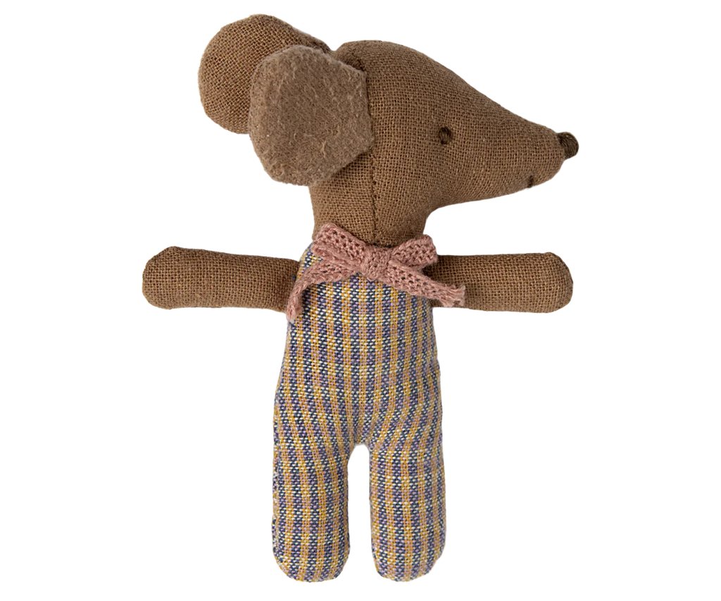 Maileg Sleepy Wakey Baby Mouse in Matchbox - Rose