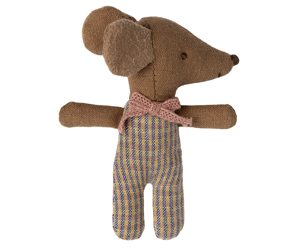 Maileg Sleepy Wakey Baby Mouse in Matchbox - Rose