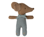Maileg Sleepy Wakey Baby Mouse in Matchbox - Blue