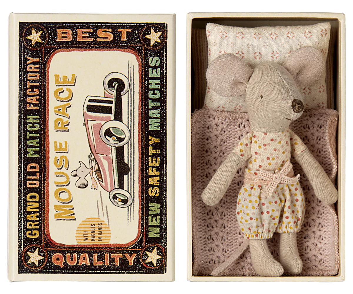 Maileg Little Sister, Mouse in Matchbox