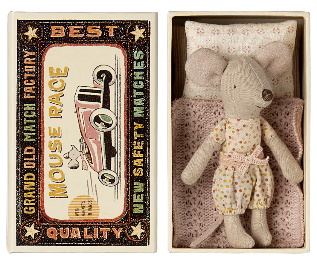Maileg Little Sister, Mouse in Matchbox