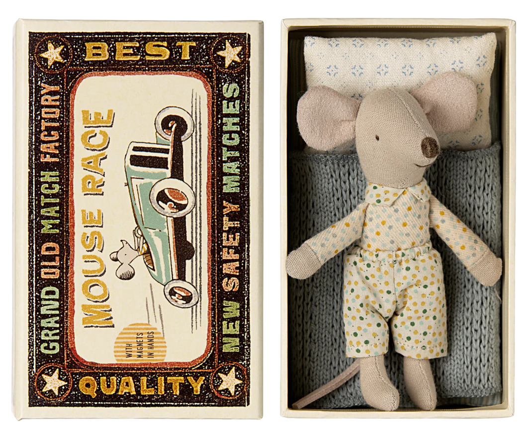 Maileg Little Brother, Mouse in Matchbox