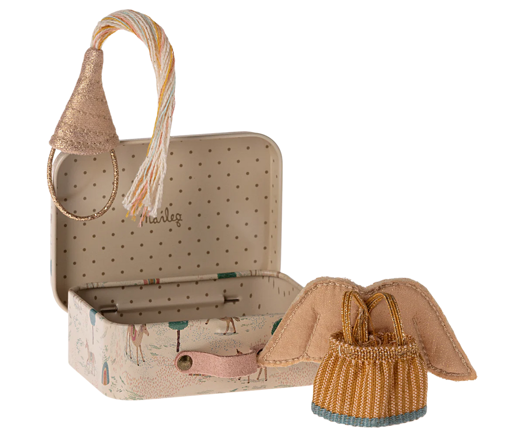 Maileg Fairy Clothes in Suitcase, LIttle Sister Mouse
