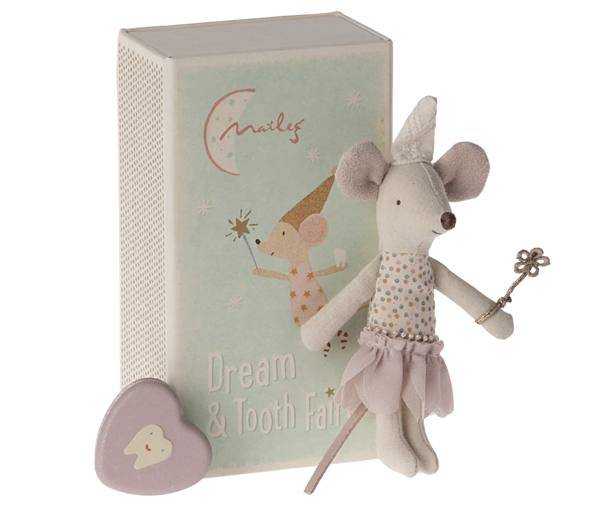 Maileg Tooth Fairy, Mouse - Little Sister in Matchbox