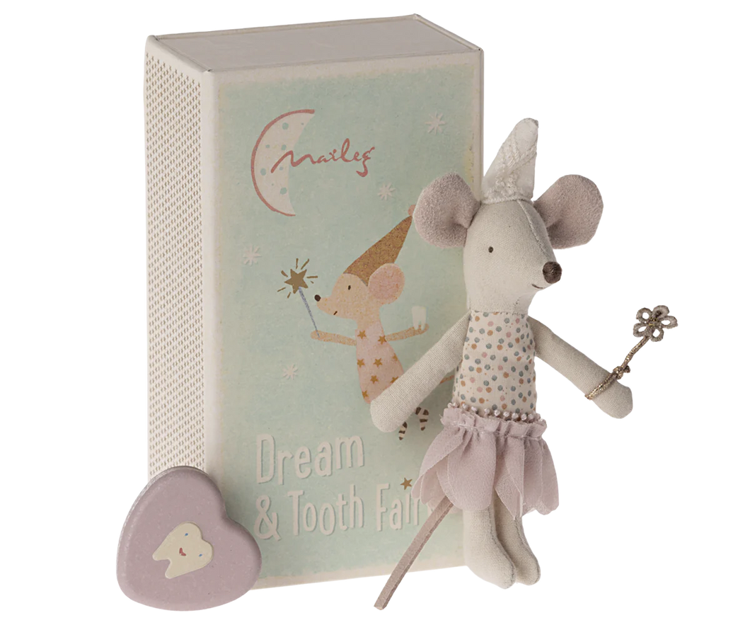 Maileg Tooth Fairy, Mouse - Little Sister in Matchbox