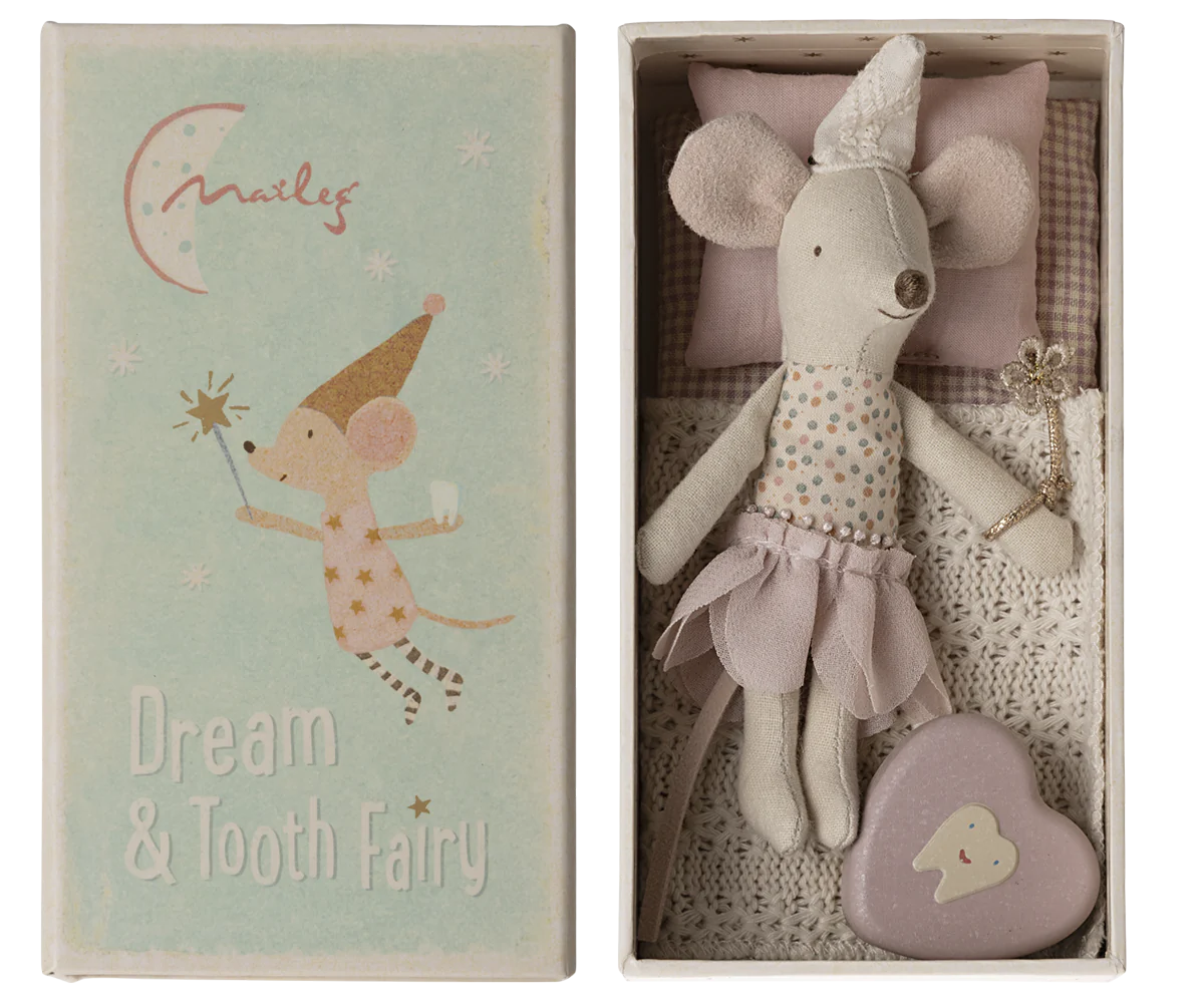Maileg Tooth Fairy, Mouse - Little Sister in Matchbox